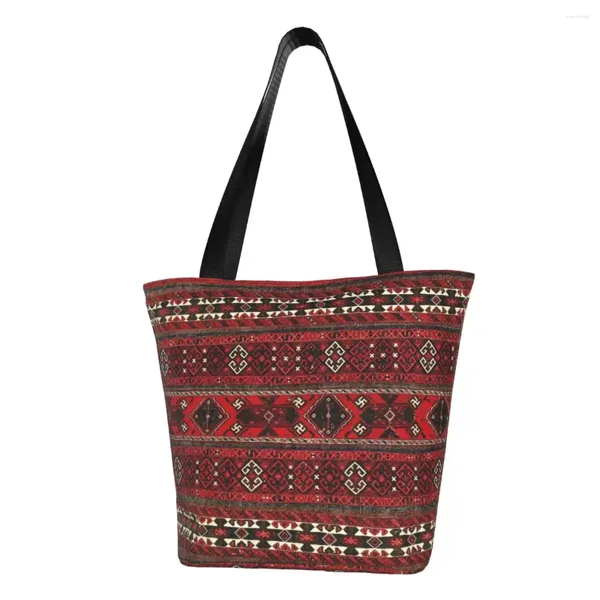 Einkaufstaschen Mode baluch flatweave antike afghanistan rug tasche vintage türkische ethnische Lebensmittel Leinwand Schulterkäufer