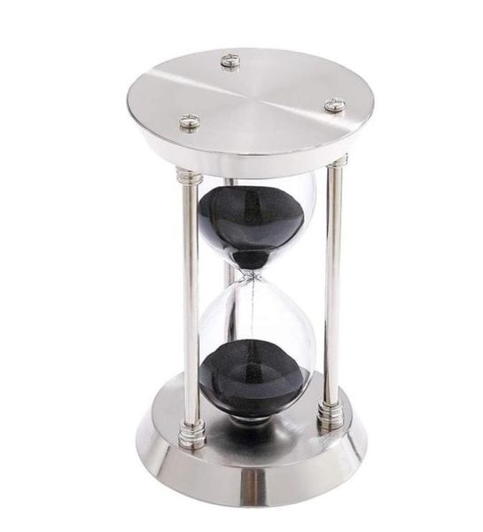 Altri accessori per orologi THREEPILLAR Metal Hourglass 15 minuti Timer di sabbia 3 colori orologi per decorazioni per la scrivania dell'ufficio Home3155541