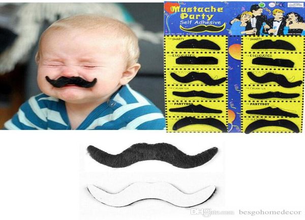 12pcSset Festume de festa de Halloween Fake Bigode Bigode Fake Fake Beard Belted Festume de festa para crianças adultas Toys DBC BH31076638016