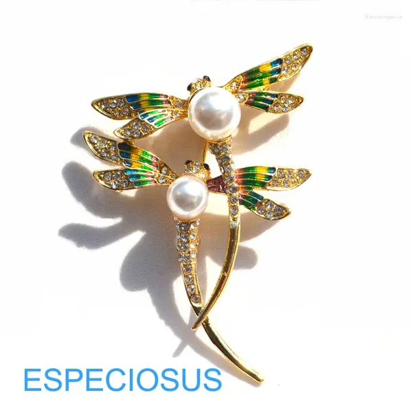 Broschen elegante Stecknadel Strass und Libelle BROCHE BRACHT GOLD CARBE PEARL GIRAFE Frauen Brust Mix Lady's Kleidungsgeschenk Schmuck Schmuck