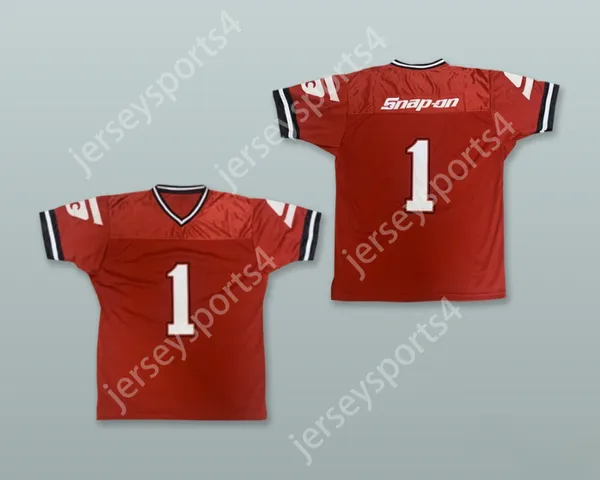 Benutzerdefinierte Namensnummer Herren Jugend/Kinder schnappen Sie Tools 1 Red Football Trikot Top S-6xl