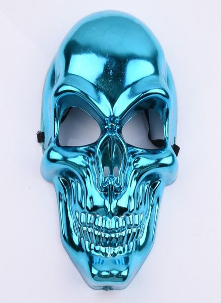 Nuova Halloween Horror Mask Christmas Electroplated Taro Mask Ghost Head Funny Mask Party Gift 6 Colori OPP Bag8919490