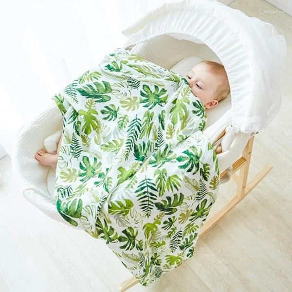 Decken Baumwoll Musselin Swaddle für geborene Babydecke Wickel -Kleinkind Schlaf Quilt Bettbedeckung Bettwäsche
