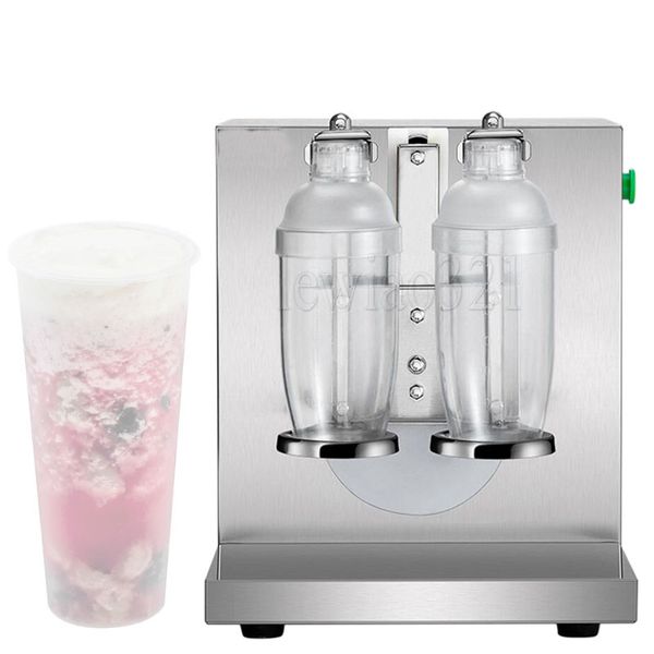 Milk Shake Makinesi Çift bardak Milkshaker Paslanmaz Çelik Sarma Makinesi 220V Süt Mikser Süt Kabarcık Çay Makinesi