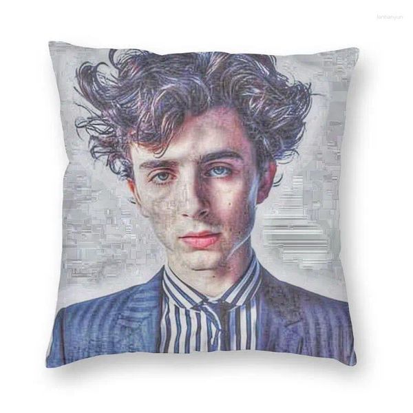 Cuscino Luxury Timmy Forby Cover Cover 40x40cm Velvet Timothee Chalamet Through for Car Square Pillowcase Home Decorativo