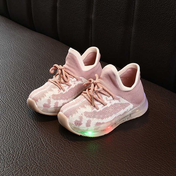 Sneaker 2023 primavera/estate Nuove scarpe per bambini ragazze luminose calzini da uomo lampeggiante cocco