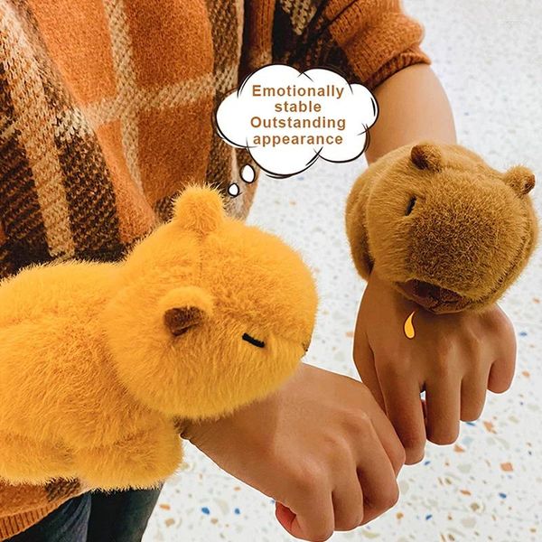 FORTO PARTY Capybara Plush Papa Circle Anime Anime Pelufy Pimboli Abbraccio da polso Abbraccia Toy Toy