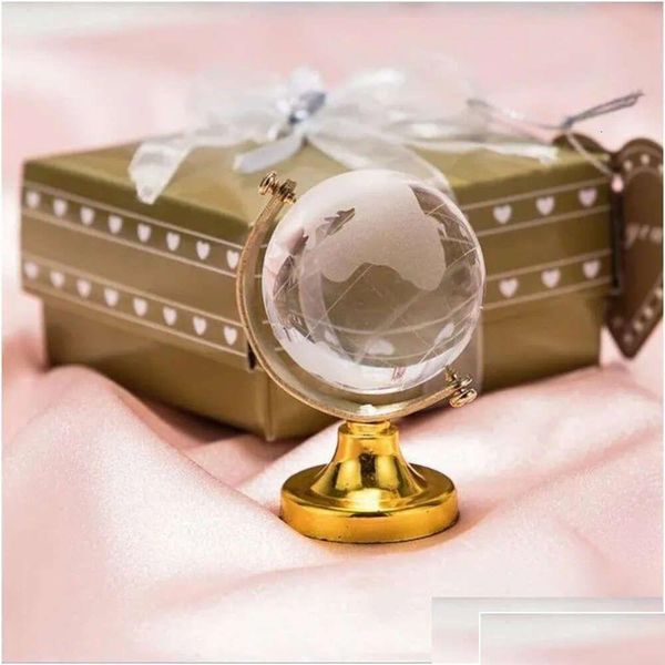 Partyfavorin Kollektion Clear Crystal Globe mit Sier/Gold Basi