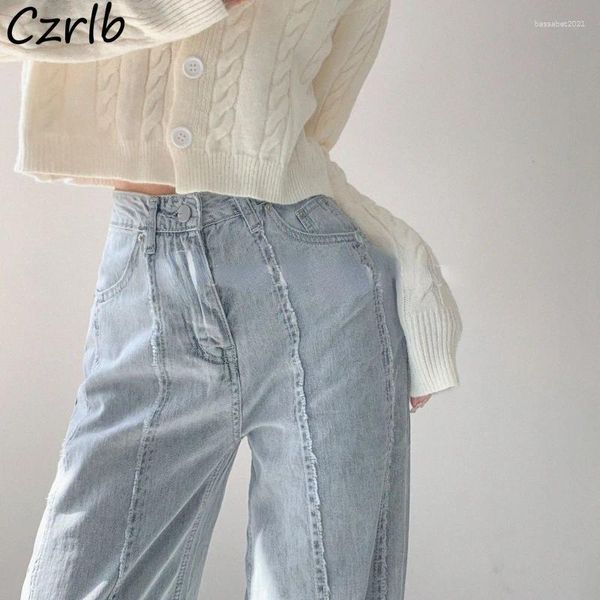 Frauen Jeans Frauen Design Streetwear Y2K Fashion All-Match Lady Lose Chic koreanischer Stil Ulzzang Hosen Mujer High Taille Kleidung