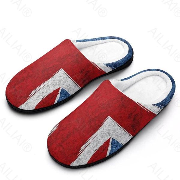 Slipper Großbritannien Flagge (3) Sandalen Plüsch Casual Halten Sie warme Schuhe Wärme Herren Frauen Slipper Mode Anime Outdoor