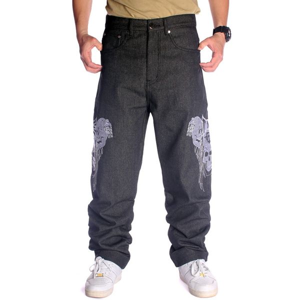 Uomini denim streetwear jean impilati uomini uomini jeans neri jeans vintage jeans moda di alta qualità hip hop classica dritta più taglia 30-46