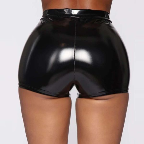 Frauen hohe Taille Leder Heiße Hosen Kurzerot erotisch glänzend forming pvc boxer glänzende Beutel Hüfte Latex Shorts Sexy Bottom Unterwäsche CatSuit Kostüme