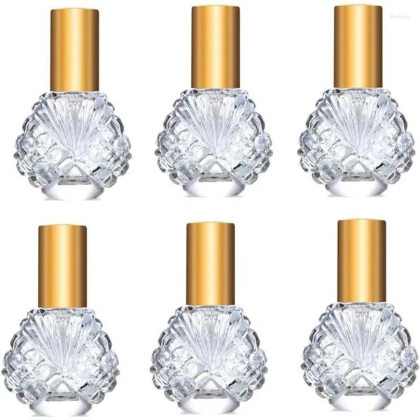 Garrafas de armazenamento 6pcs 15ml Garrane de vidro de vidro Perfume reutilizável Atomizador Fino Mist.