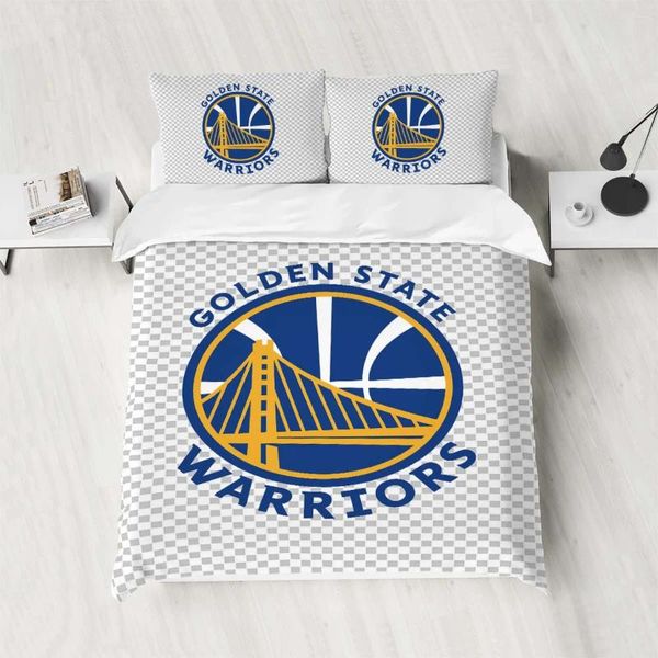 Set di biancheria da letto da 90 gsm set di poliestere set per la pelle Friendly e comodo 1 giù per il piumone Cover 2 federe per la squadra di basket Logo della squadra di basket