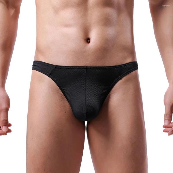 Underpants Sexy maschile T-back per cinghe per cingola in lingerie mutandine traspirabili a bassa busta di rigonfiamento a bassa busta di rigonfiamento solido slittini da uomo senza soluzione di continuità