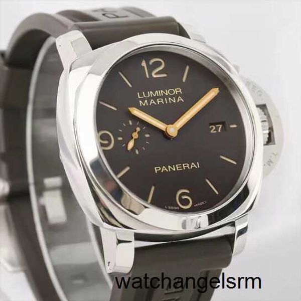 Quarz Armband Uhr Panerai Luminor 1950 Serie Limited Automatic Mechanical Herren Uhr Back Transparent Laging Datum wasserdichte Schweizer Uhr PAM00608 44mm