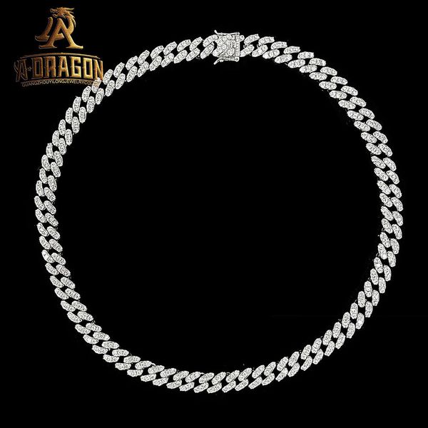 12 mm 10k 14k Miami Chain Hip Hop Shinning Fine Gold Moissanite Cuban Link per uomini uomini