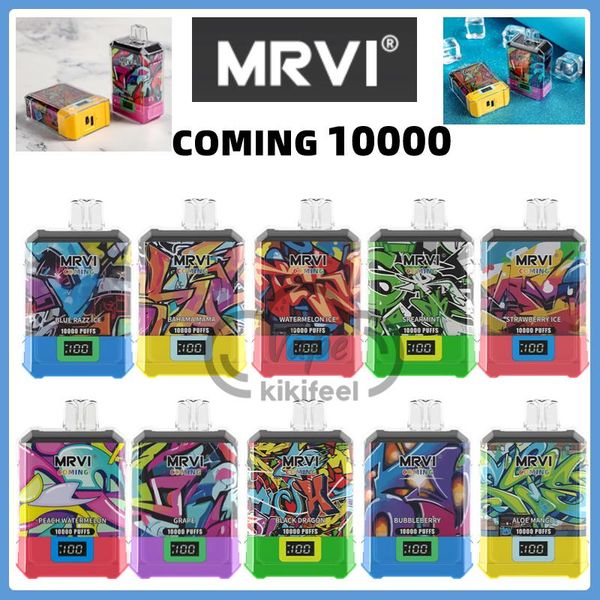 Vaper Vaper Vaper 15K MRVI Chegar 10000 Puffs E Cigarro 19ml Pumã pré -preenchido suco de fruta de banana 650mAh bateria