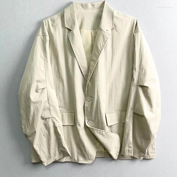 Herrenjacken 2024SS Simple Cleanfit Design Casual Anzug Jacke Windbreaker Varsity Clothing Techwear Mantel Y2K Streetwear Kleidung