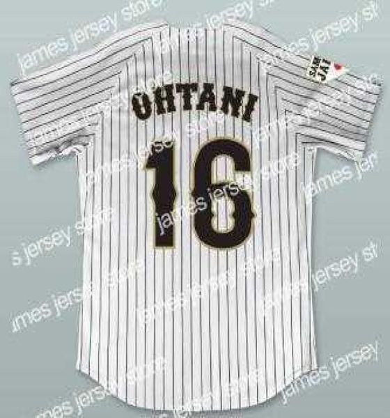 Baseball Vintage Herren Shohei Ohtani Japan Samurai Nadelstreifen Baseball Trikots White Black 11 Hokkaido Nippon Ham Fighters Stitche9077805