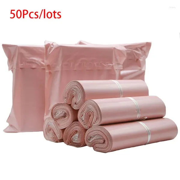 Aufbewahrungstaschen Relbheer Poly Logistik Verpackung Beutel wasserdichte selbstklebende Kleidung Express Beutel Roségold Mailing Courier Paket