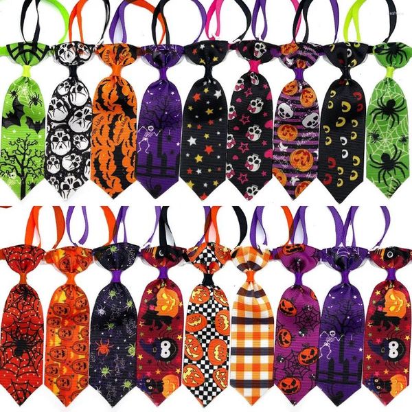 Abbigliamento per cani 50pcs piccolo cravatta Halloween Accessori per la toelettatura per animali