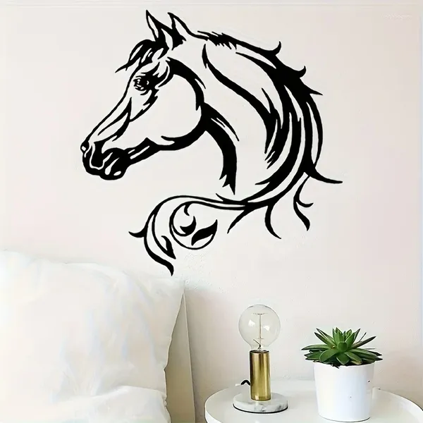 Figuras decorativas Padrão de cavalo Arte de parede Metal Sign retro barra de suspensão adequada para decoração de escritório da sala de estar em casa