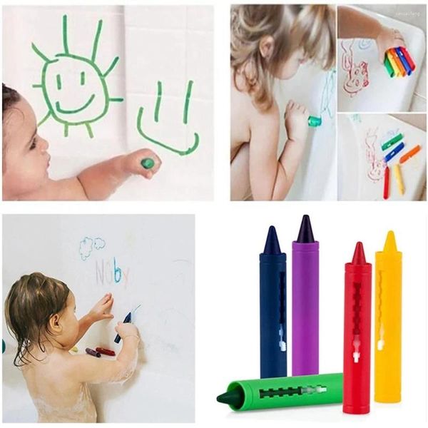 Decorazione per feste 6 pezzi Castello da bagno Crayon cancellabile Graffiti Pinna di doodle lavabile per bambini Baming Creativi Creativi Creativi Creativi