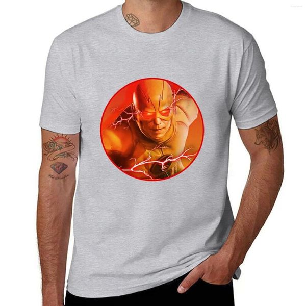 Tampas masculinas de camiseta reversa de flash de grandes dimensões camisetas pesadas para homens