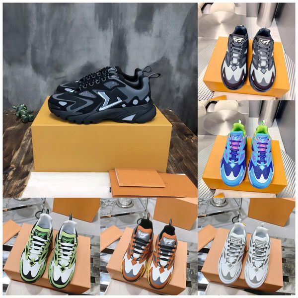 Corredor de alta qualidade Tatic Sneaker Luxury Men Shoes Casual Designer Running Sneakers Cool cinza branco preto prata treinadores de couro treinador de moda de couro respirável