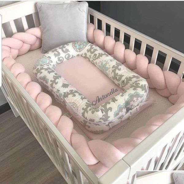 Bed Rails Baby Bumper Bumper Brawed Crib Bumpers для мальчиков для девочек -защитников Cot Tour De Lit Bebe Tresse Room Dec