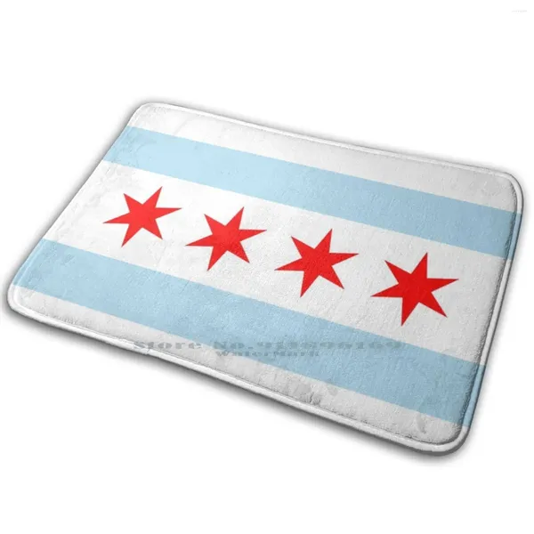 TAPETS CHICAGO CITY Bandiera dell'Illinois Sticker T - Shirt e altro ancora!Tappeto tappeto tappeto anti -slittamento della porta della camera da letto