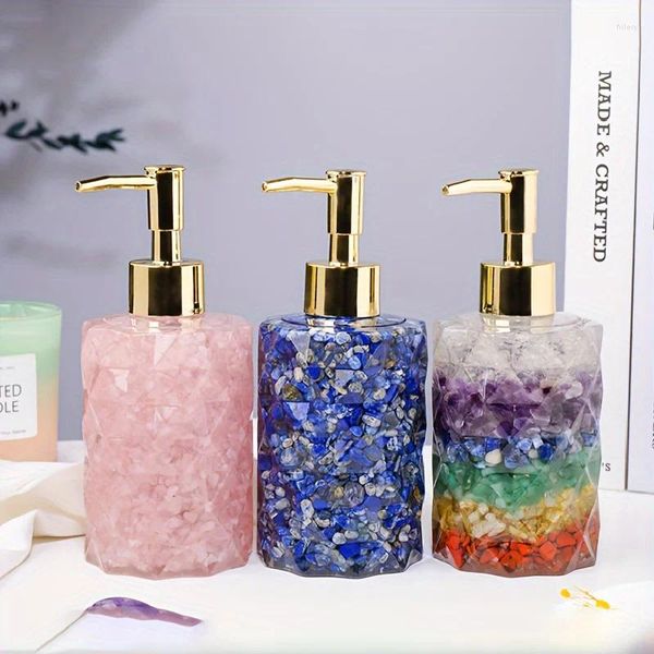 Distributore di sapone liquido 1pc bottiglia di imballaggio in pietra frantumata el shampoo shampoo mani creativa