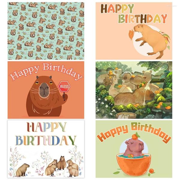 Party Dekoration Cartoon Tier Capybara Themen Hintergrund Geburtstag Babyparty Power Kinderzimmer Dekor Lieferungen Po po po