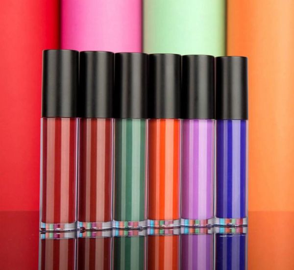 Ganzes Kosmetik Custom No Logo 6 Farben Flüssige Matte Lip Gloss Make -up Lippenstifte wasserdichte lang anhaltende dunkle Farbe Lipgloss Li5418798