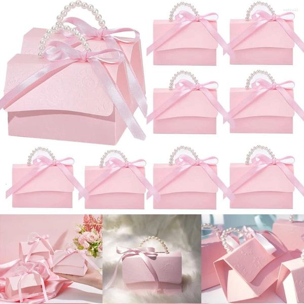 Wrap regalo 10pcs/set Wedding Candy Boxes Kraft Packaging Packaging Box Case di avvolgimento per le forniture per bomboniere 2024