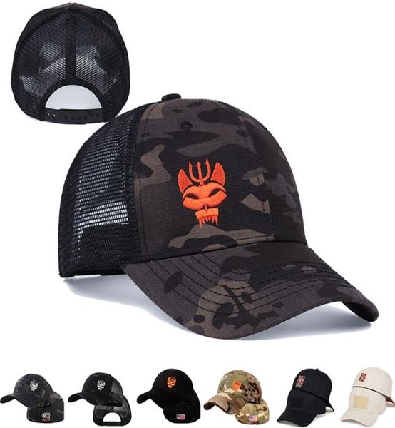 Summer Mesh respirável Sun Hat Hat Navy Seal Baseball Cap algodão Golf Hip Hop Men feminino Snapbacks 2206167303646