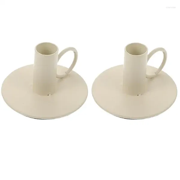 Titulares de vela 2pcs Ferro forjado a decoração de partido em casa artística trabalho decorativo de castiçais para