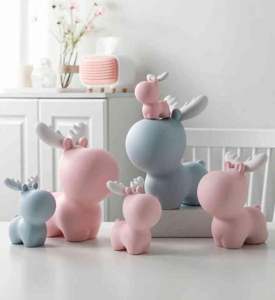 Cartoon Deer Piggy Bank Creative Rin Ornaments Girls Crafts Decorations Gifts8331169