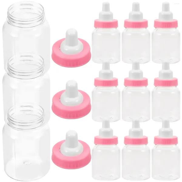 Geschenkverpackung Besportble Baby Flaschen Miniatur -Plastikflasche Dusche Bevorzugung füllbare Süßwarenschachtel