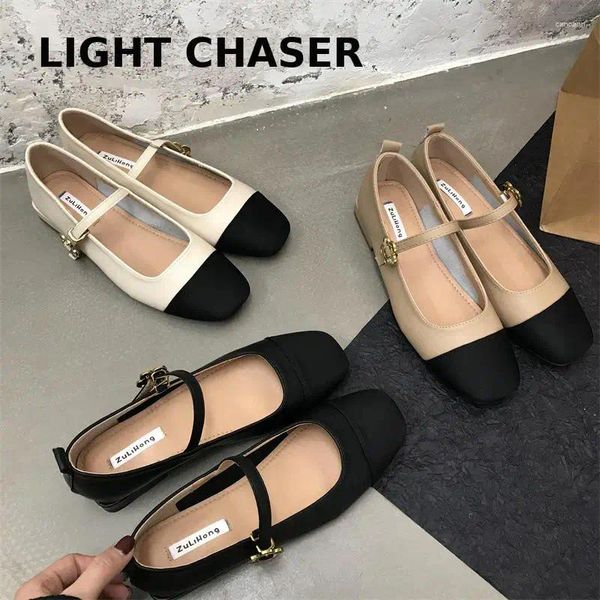 Kleiderschuhe Spring Mary Jane Low Heel Mix Farben Frauen Pumpen Damen elegante Büro Zapatillas Mujer