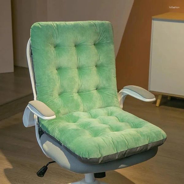 Travesseiro de cor sólida de cor sólida cadeira de escritório backrest sede quatro temporadas universal com corda quente macia