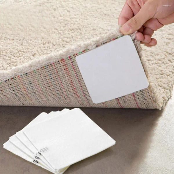 Teppiche 10 10 cm 4pcs Kleber Anti-Rutsch-Rutsch-Teppichmatten-Klebeband Aufkleber Gripper Paste Hauszubehör für Badezimmertoilettenboden