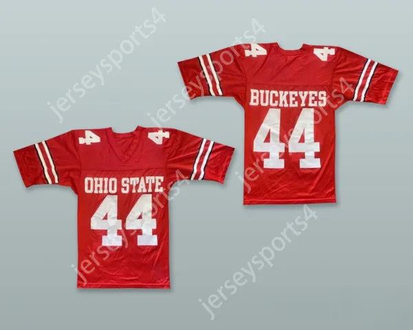 Пользовательский номер number number mens Youth/Kids Ohio State Buckeyes 44 Красный футбольный майк