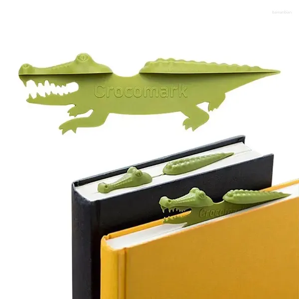 Figuras decorativas marcador de marcadores de livros de crocodilo Página leitura de acessórios para presentes Professores alunos