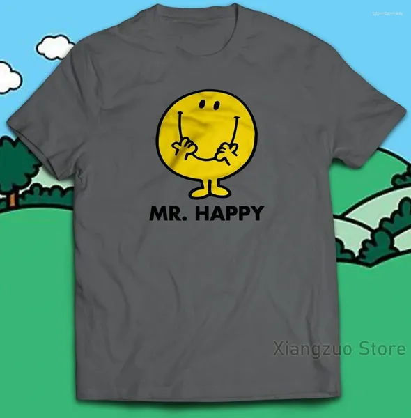 Kadın Tişörtleri Willowgifts Happy Man T-Shirt Yenilik Dünya Kitap Günü Kostüm Cosplay Komik Sarı Beyaz Mavi Kömür Gri Gülümseme Canlı