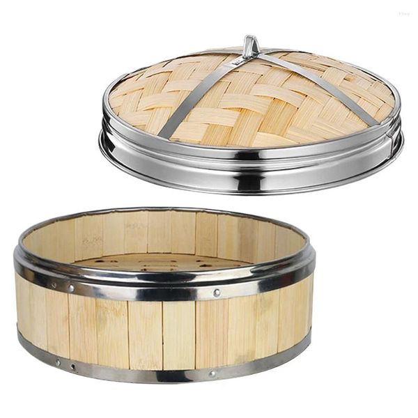 Doppia caldaie 1pc cibo robusto al cibo cinese Sicuro di cottura a vapore a vapore Premium COUCINA BAMBOO