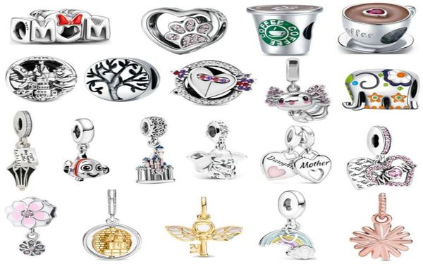 New S925 Sterling Silver Bad Charms Badyd DIY Jóias Feminina Presente de Caneca de Coffee de Luxúria Fit Fitle Fashion Ladies Pingnder Classic Popular1891559