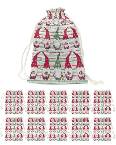 Weihnachtsdekorationen Schneeflocken Gnomes Linien Candy Taschen Weihnachtsmann Home Party Navidad Weihnachtsbein Vorräte