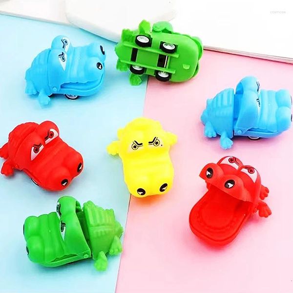Partyvorbefugte 6pcs lustige Mini Crocodile Pull Back Car Toys for Kids Birthday Favours Pinata Füllstoff Carnival Geschenke Weihnachtspreise